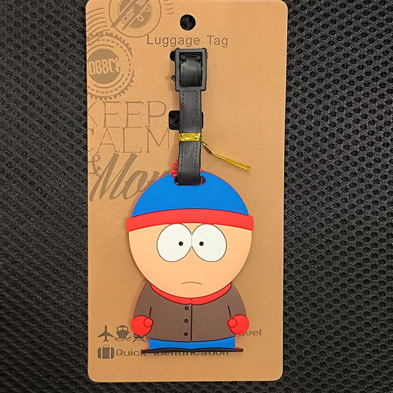 South Park ป้ายแท็กซิลิกาเจล ลายการ์ตูน แบบพกพา สําหรับติดกระเป๋าเดินทาง