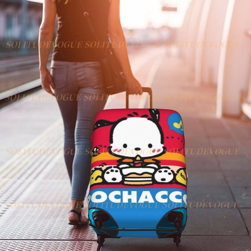 Sanrio Pochacco ฝาครอบกระเป ๋ าเดินทางหนา Protector กระเป ๋ าเดินทางยืดหยุ ่ นสูง Spandex ฝาครอบป ้ องกัน - รูปที่ 6