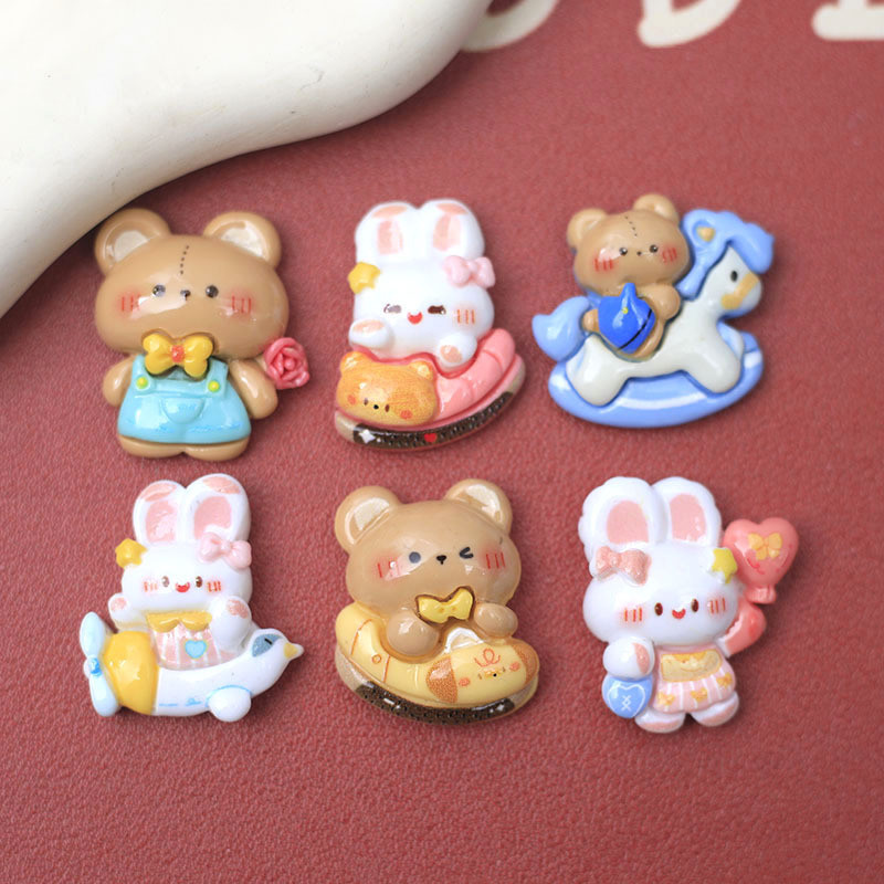 กล่องเก็บของเรซิ่น รูปม้า หมี กระต่าย Diy 10 ชิ้น