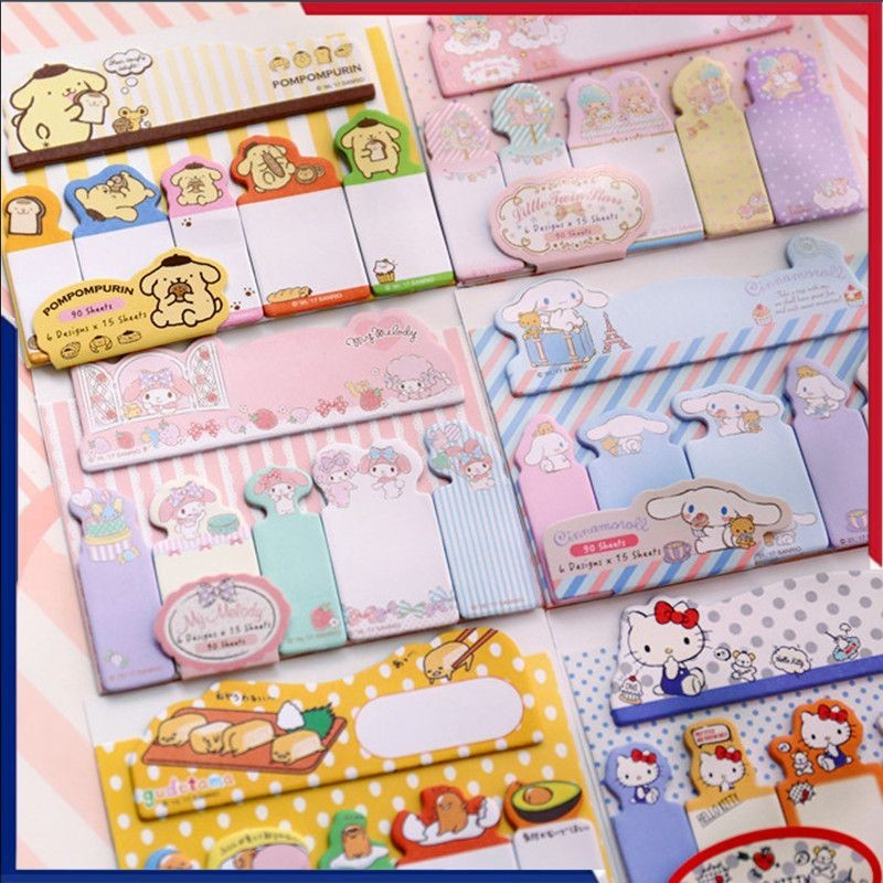 กระดาษโน้ต ลายการ์ตูน Sanrio น่ารัก เครื่องเขียนสํานักงาน 90 แผ่น