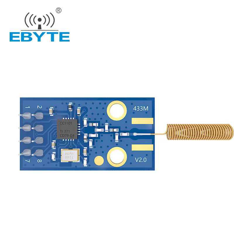 CC1101 Chip 433MHz Wireless Transceiver Module EBYTE E07-M1101D-TH Development SPI Interface Spring 