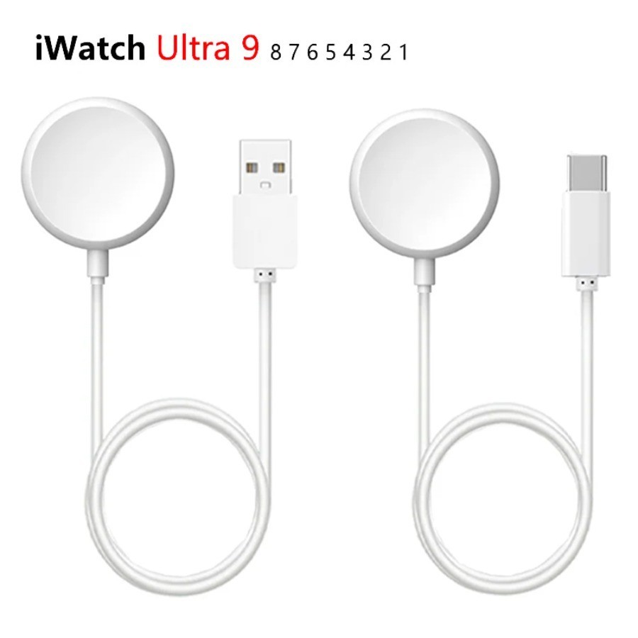 สําหรับ iWatch Series Ultra 9 8 7 6 Ultra 5 4 3 2 1 Wireless charger สายชาร ์ จแม ่ เหล ็ กสําหรับนาฬิกา 49 มม.41 มม.45 มม.38 มม.40 มม.42 มม.44 มม.สีขาว USB Type C แม ่ เหล ็ ก