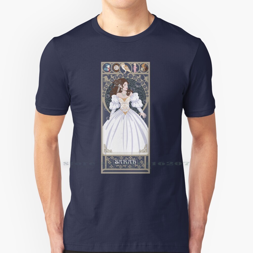 Sarah Nouveau - เสื้อยืด Labyrinth ผ้าฝ้ายแท้ 100% Sarah Nouveau Labyrinth World Falls Down Movies 8