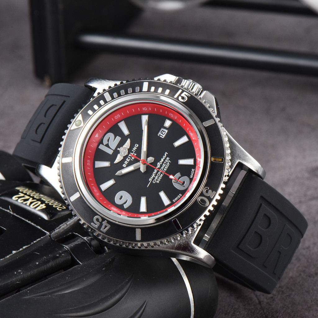 Breitling SA Men 's Quartz Luminous Watch Men 's Belt Luxury Watch