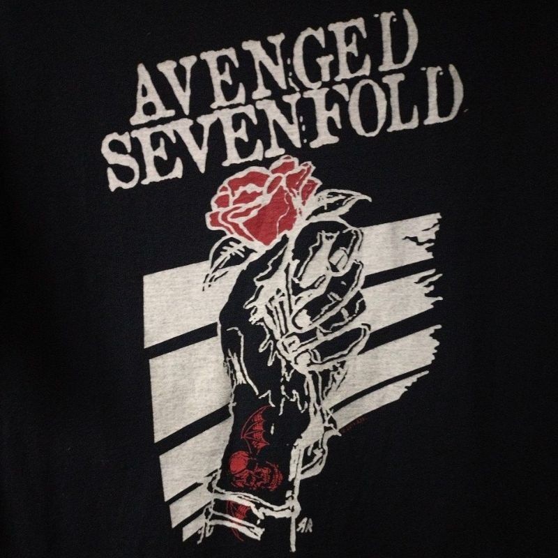 เสื้อยืดมือสอง Usa เสื้อวงดนตรีร็อก A7X Avenged Sevenfold 2011 Size M.อก20/ยาว28[S-5XL]