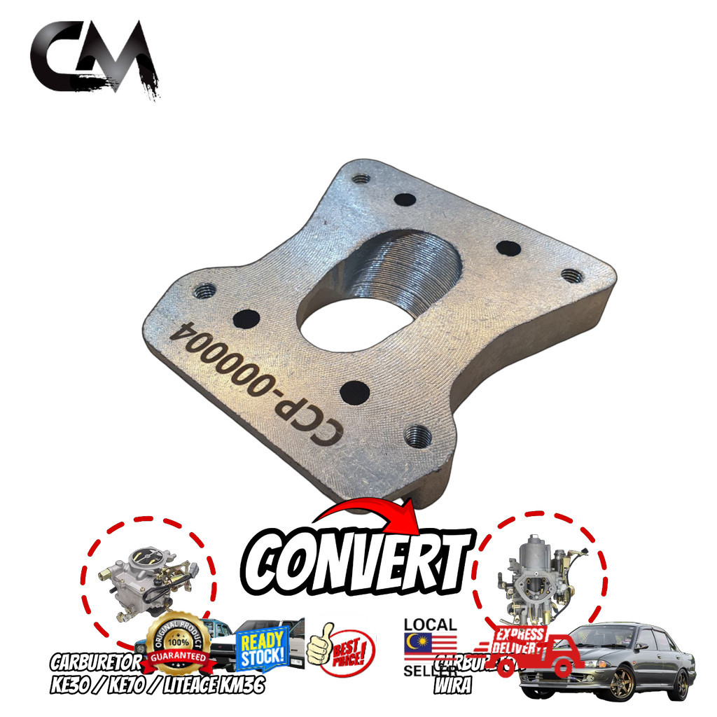 LITEACE, KE30, KE70 TAPAK KARBURETOR WIRA TO LITEACE, KE30, KE70 CAST IRON WITH GALVANIZED