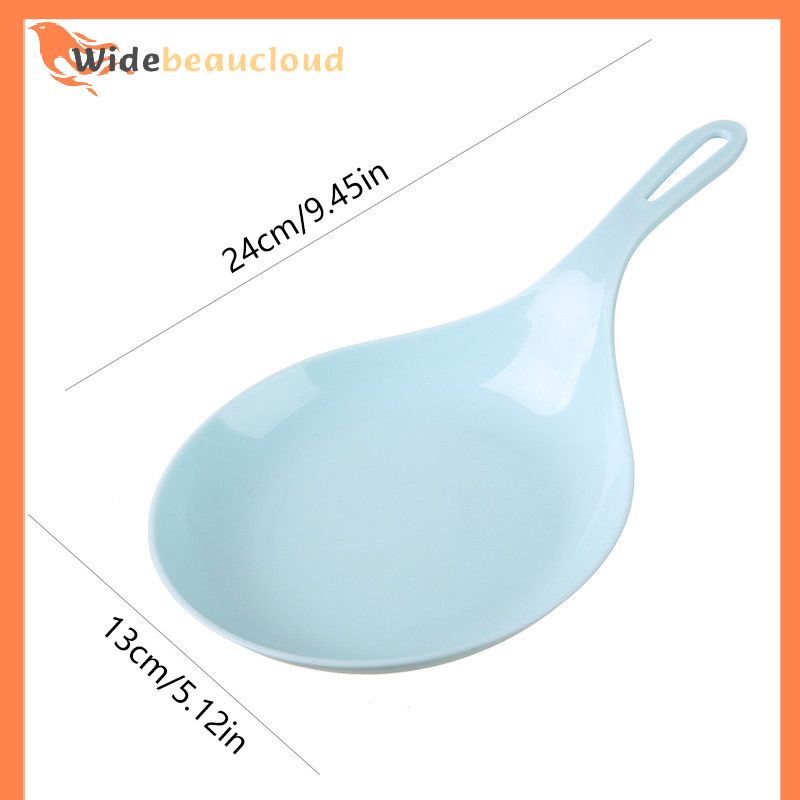 Widebeaucloud เกาหลีมือถือจานแฟชั ่ นสีขาวพร ้ อมที ่ จับขนาดใหญ ่ ช ้ อนถาดทอดไก ่ ทอดจานขนมผลไม ้ ขนมเค ้ กจานใหม ่ Nice