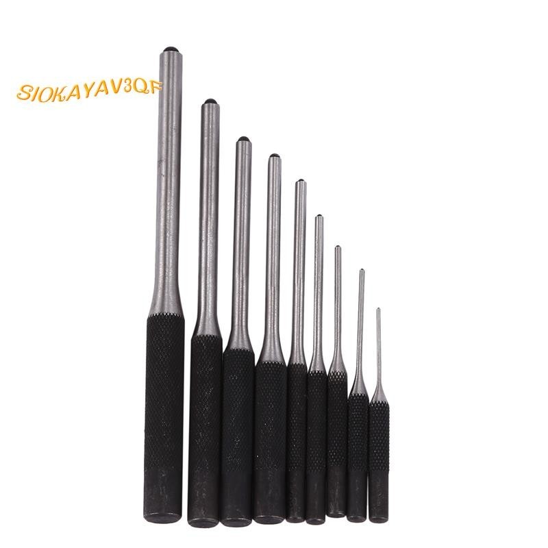 【 Siokayav3qf 】 9 ชิ ้ น Set-Up Punch รอบ Punch ชิ ้ น Roll Pin Punch ชุดเครื ่ องมือ