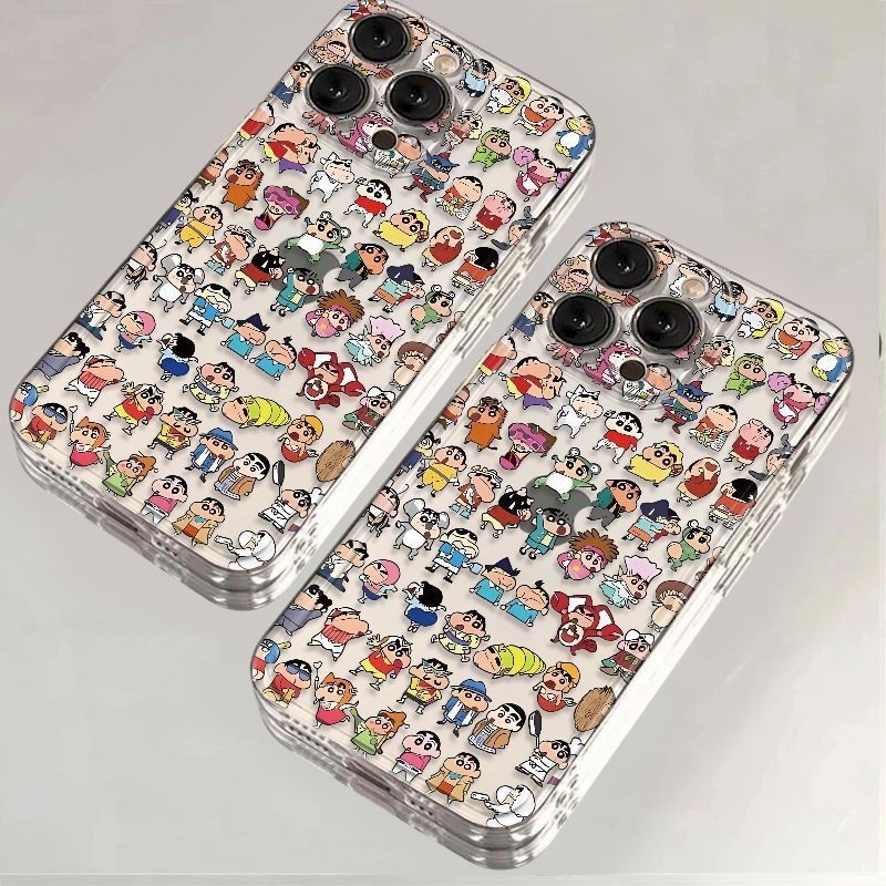 เคสไอโฟน 15/14/13/12/11 Pro max น่ารัก Various Crayon Shin-chan กันกระแทก Compatible Case iPhone 11,12,13,14,15,16,11PM,12PM,13PM,14PM,15PM,16PM,16Plus,X/Xs, XR,7 +,8Plus