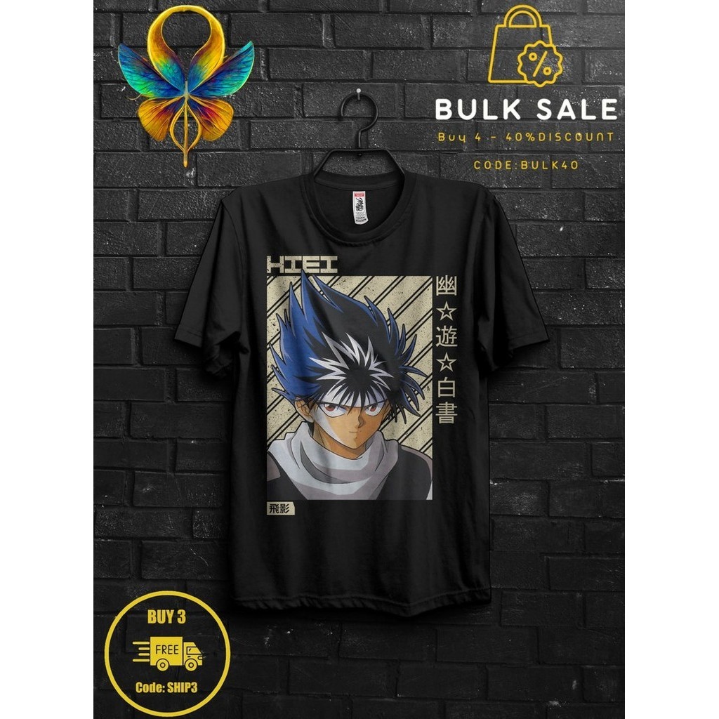 Hiei Yu Yu Hakusho เสื้อยืดอะนิเมะของขวัญสำหรับเขา Yukina TShirt สำหรับ Botan Kuwabara Rinku Apparea
