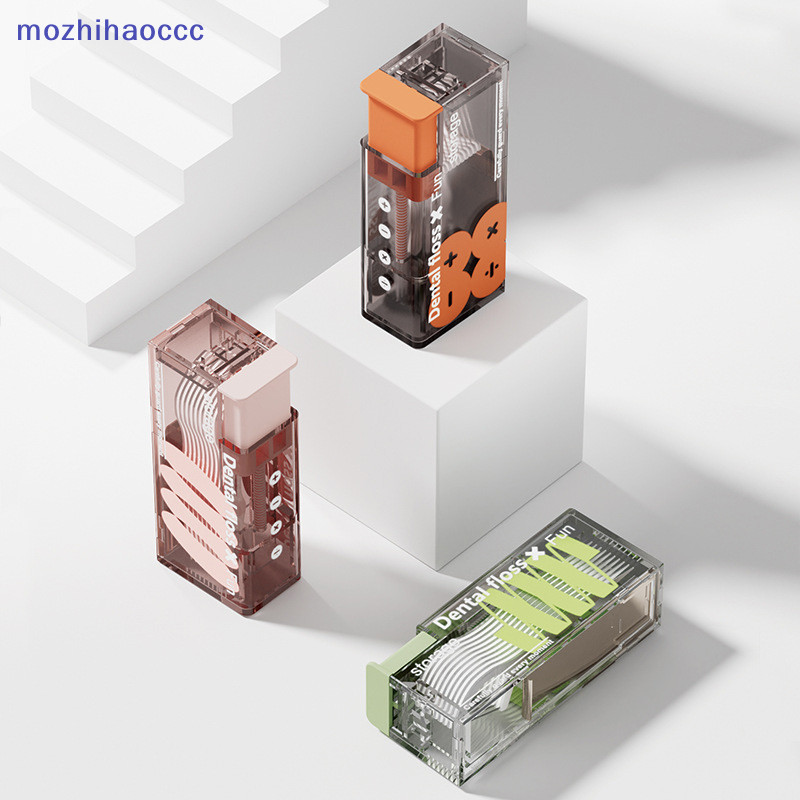 [mozh] เครื่องจ่ายไหมขัดฟันบรรจุ 10 ชิ้นไหมขัดฟันกล่องเก็บอัตโนมัติรีฟิลสุขอนามัยช่องปากดูแลไหมขัดฟันเลือก [TH]