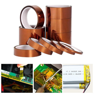 ⚡ เทปฉนวน ทนความร้อน Kapton Tape Polyimide โพลิเอไมด์ ยาว 33 เมตร รุ่นอัพเกรด วัสดุ PI ทนอุณหภูมิสูง 260 องศา ⚡