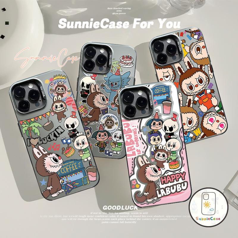 การ์ตูนตลกดูเดิลน่ารัก labubu อ่อนนุ่มใช้ได้กับ iphone 15 XR 11 12 13 14 Pro Max X 15 8 7 14 Plus XS Max