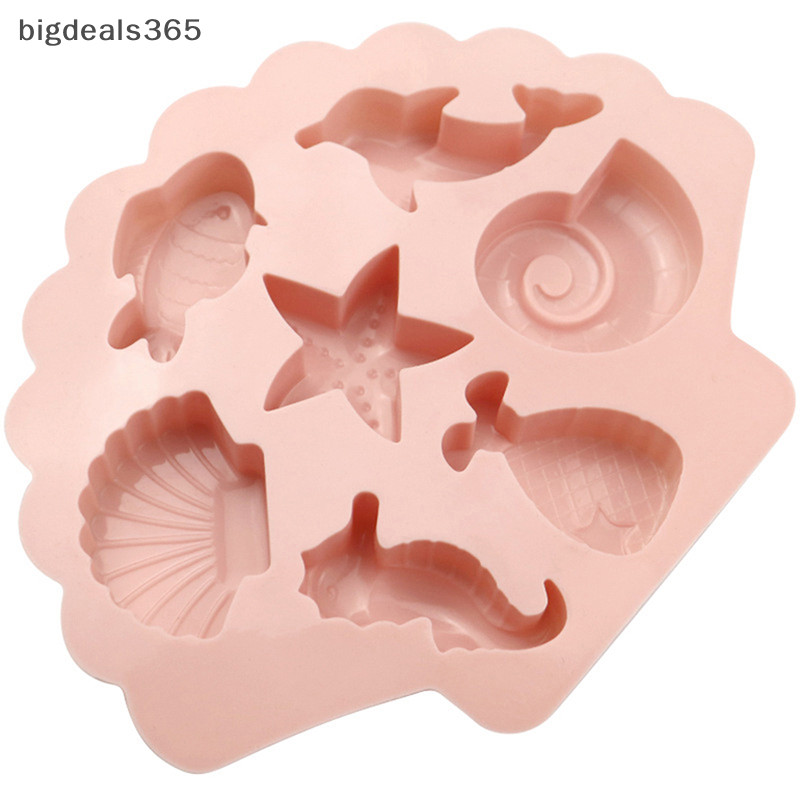 [bigdeals365] Sea Creatures Silicone Molder Fondant Baking Cake Chocolate Resin DIY Fish Mould New Stock