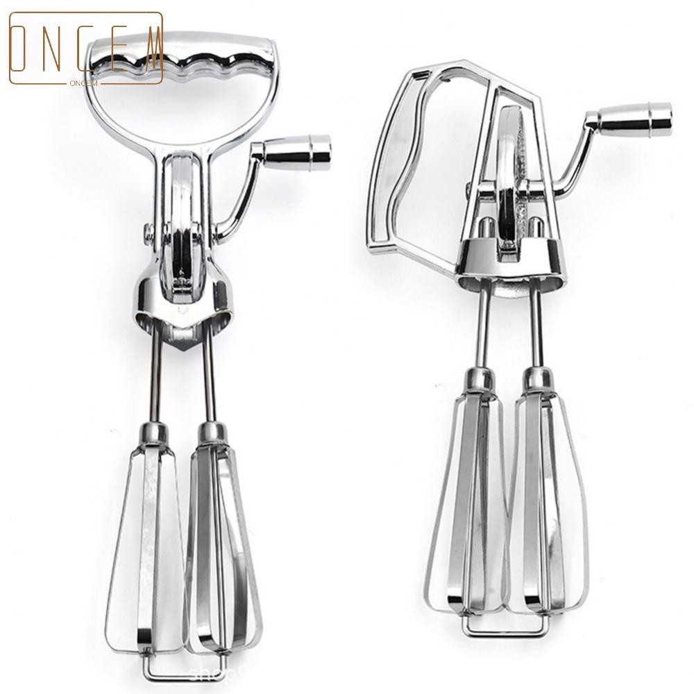 【Final Clear Out】Effortless Mixing with Adjustable Speed Hand Crank Mixer Stainless Steel Beaters