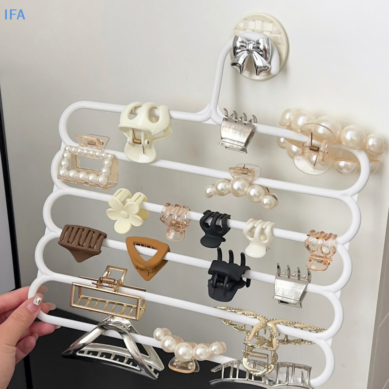 IFA Hair Claw Storage Rack Organizer ผู้ถือขนาดใหญ่ความจุแขวนผนัง Hairpin แขวน Space al Storage Rack ดี