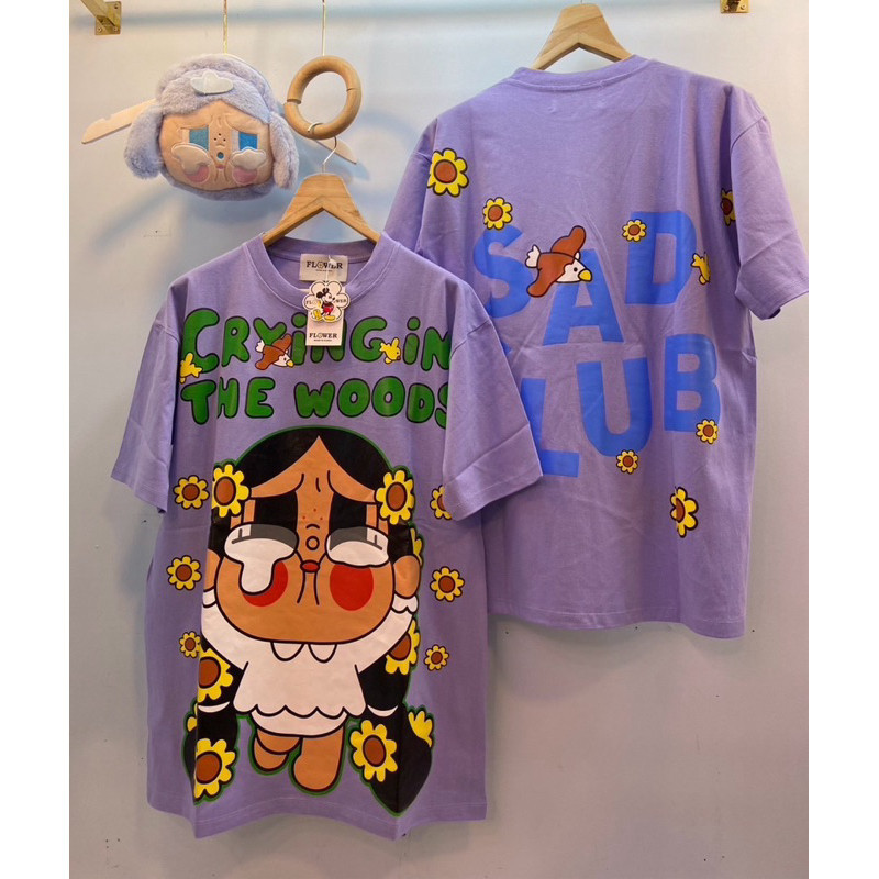 ใหม่ เสื้อยืดOversize(FLOWER)ครายใหญ่Sad