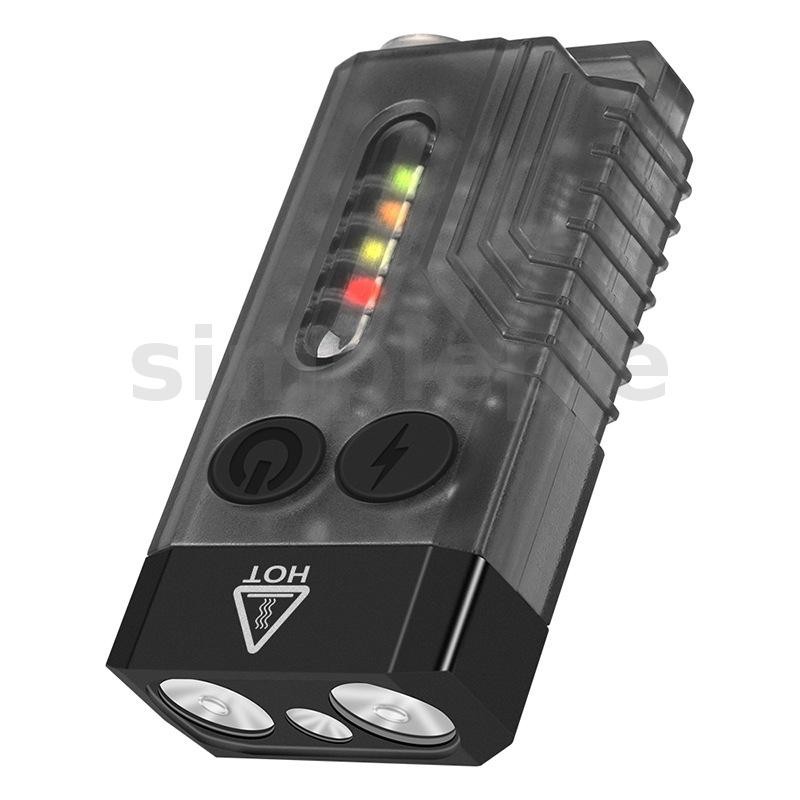 V10 Mini EDC ไฟฉาย 1000LM Dual LED Light ไฟฉาย Type-C ชาร์จกันน้ําพวงกุญแจแม่เหล็กโคมไฟ UV Light