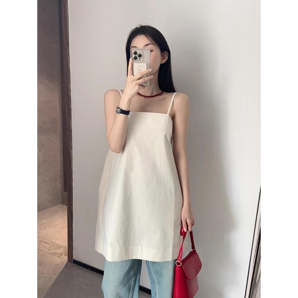 แบนคอ เสื้อชั้นในสตรี ผู้หญิงฤดูร้อนสไตล์ใหม่สไตล์เกาหลีสไตล์ เตรียมใจ เซ็กซี่หวานสบายๆเสื้อกั๊กแขนกุด