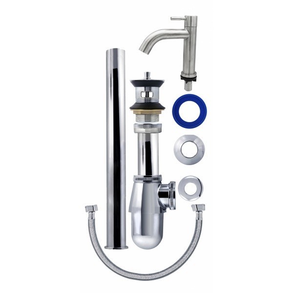 GlobalHouse ICON ชุดประหยัดอ่างล้างหน้า ก็อกสแตนเลส 304 รุ่น IC06_ZS555S-ICON-PK สินค้าของแท้คุณภาพด