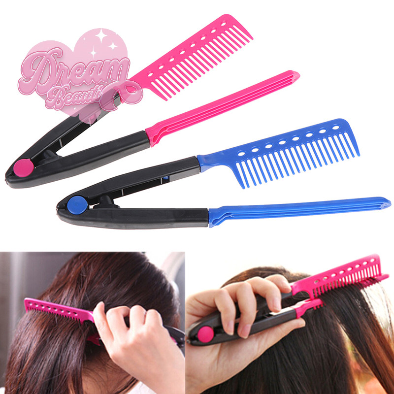 Dreambeautiful 1X ตรงผมหวีแปรงเครื ่ องมือสําหรับผมเหล ็ กแห ้ ง Curl to Straight Hair Shaper ใหม ่