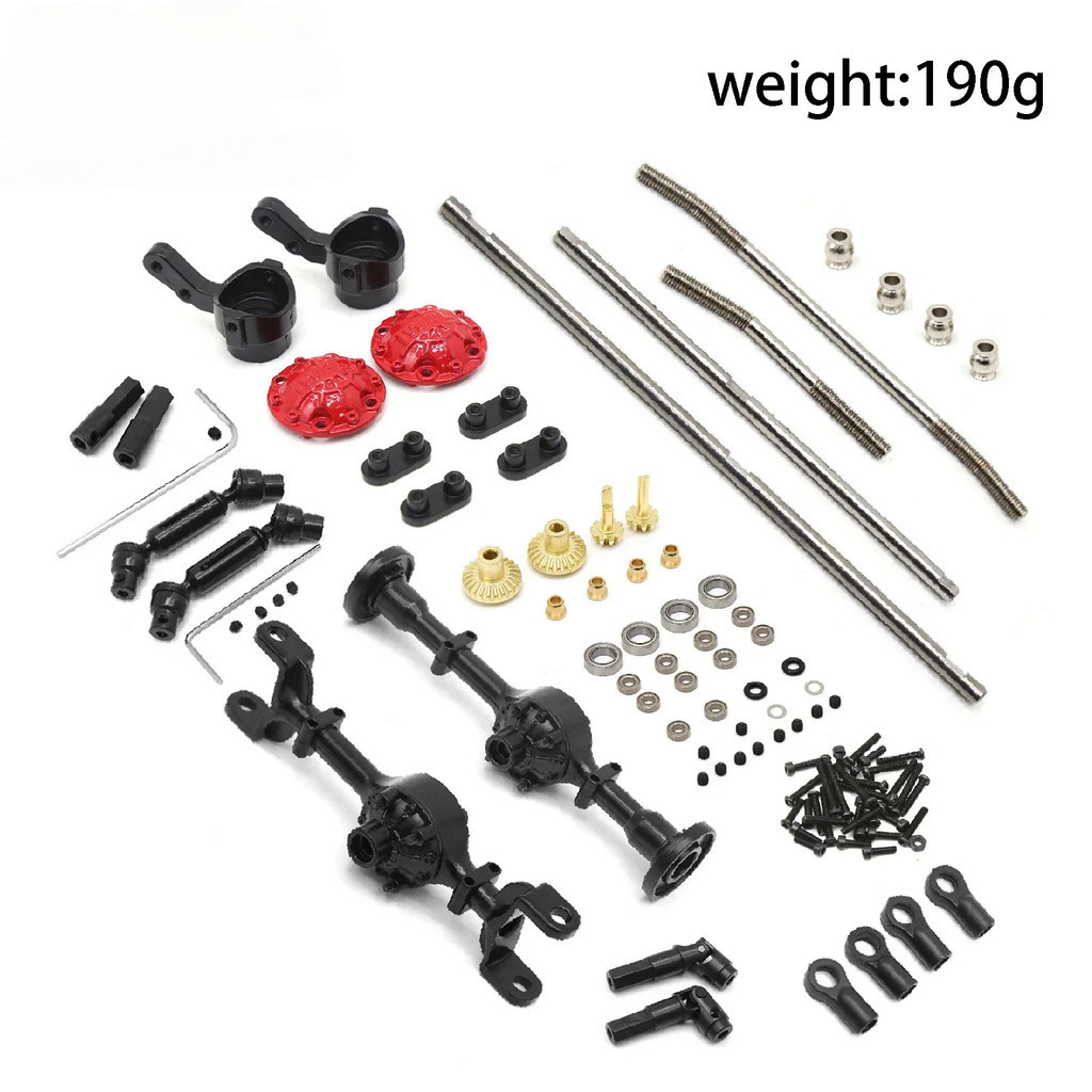 โลหะด้านหน้าด้านหลังเพลาและเพลาขับชุด1/16 RC รถอัพเกรดชิ้นส่วนอุปกรณ์เสริมสำหรับ WPL C14 C24 C34 C44
