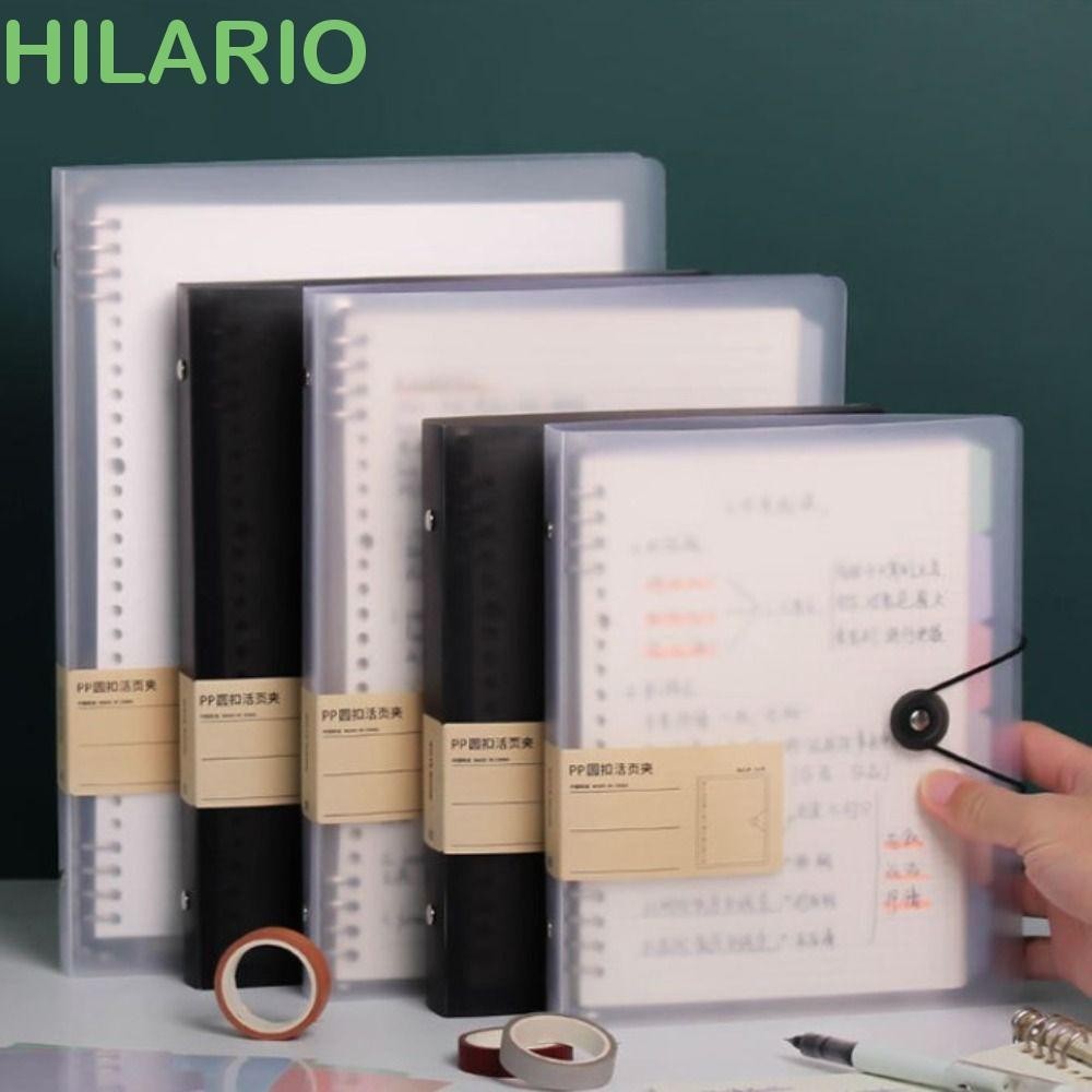 Hilario A5/B5/A4 Binder Cover, ฝาครอบด้านใน Notebook Binder หลวม Leaf Notebook Shell, แฟ้ม 8 หลุม DIY Binder โปร่งใส A4 แฟ้มโฟลเดอร์กระดาษทดสอบ
