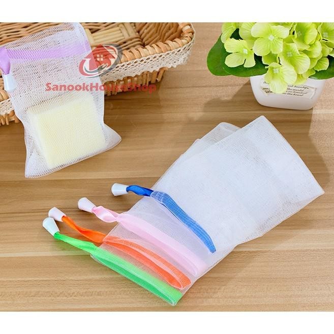 ถุงใส่สบู่ตีฟอง ถุงสบู่ ฟองโฟมให้สัมผัส นุ่มละมุน ทำให้คุณรู้สึกผ่อนคลา สีสันสดใ