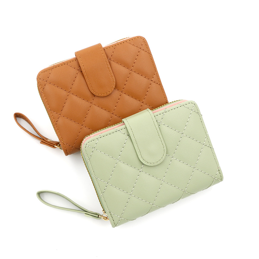 PGOODS-R686-6 กระเป๋าสตางค์ผู้หญิง กระเป๋าสตางค์เงิน กระเป๋าสตางค์เย็บลาย