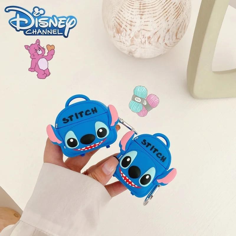 Disney Backpack Stitch เหมาะสําหรับ AirPods Pro เคสป ้ องกัน Apple หูฟังบลูทูธ 1st/2nd Generation Silicone Soft Case