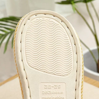 Slipper รองเท้าใส่ในบ้านผ้าลินิน ใส่ในอาคาร ( สินค้าพร้อมส่ง )