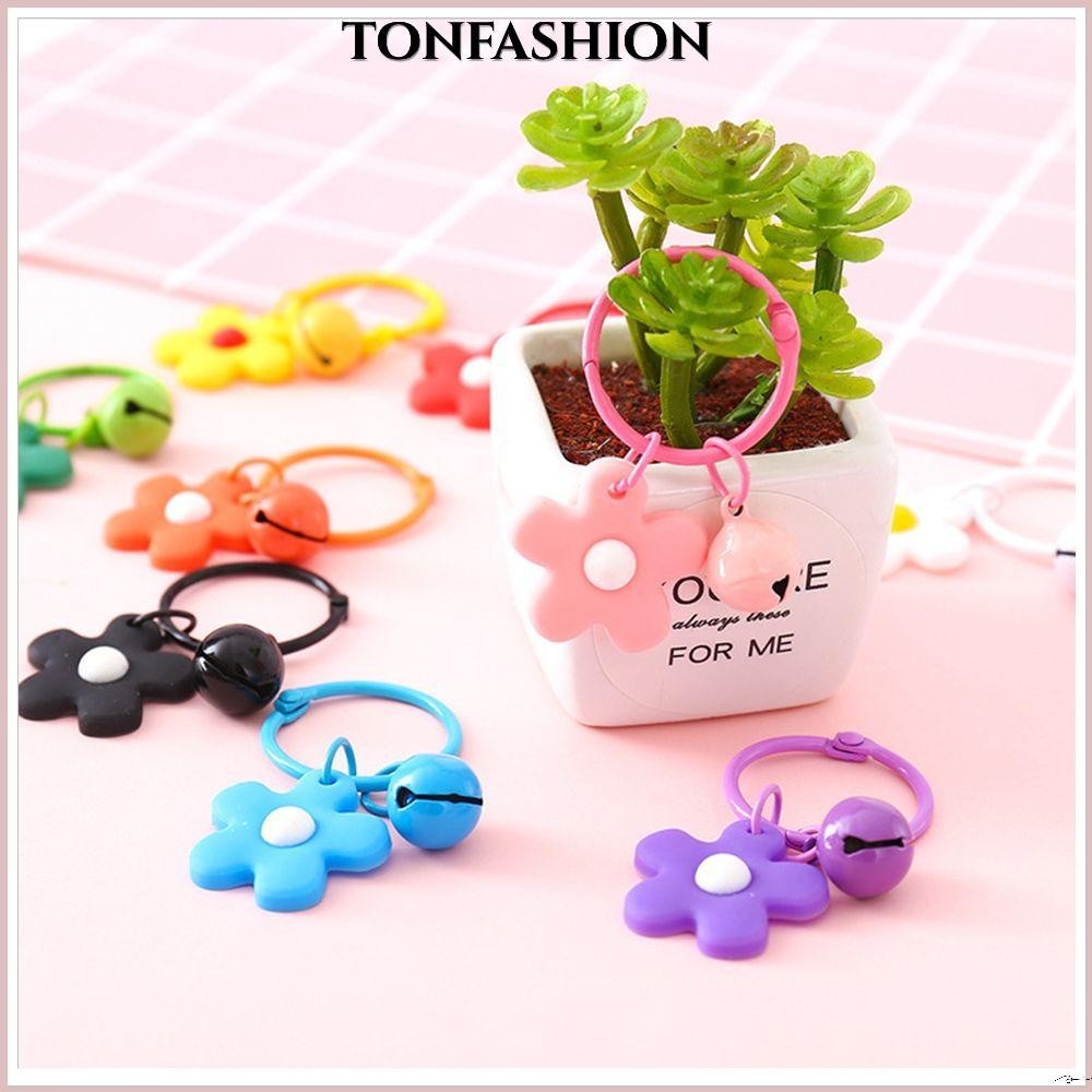 Tonfashion พวงกุญแจ Ins Wind น ่ ารักดอกไม ้ เล ็ ก Bell กระเป ๋ าถือจี ้
