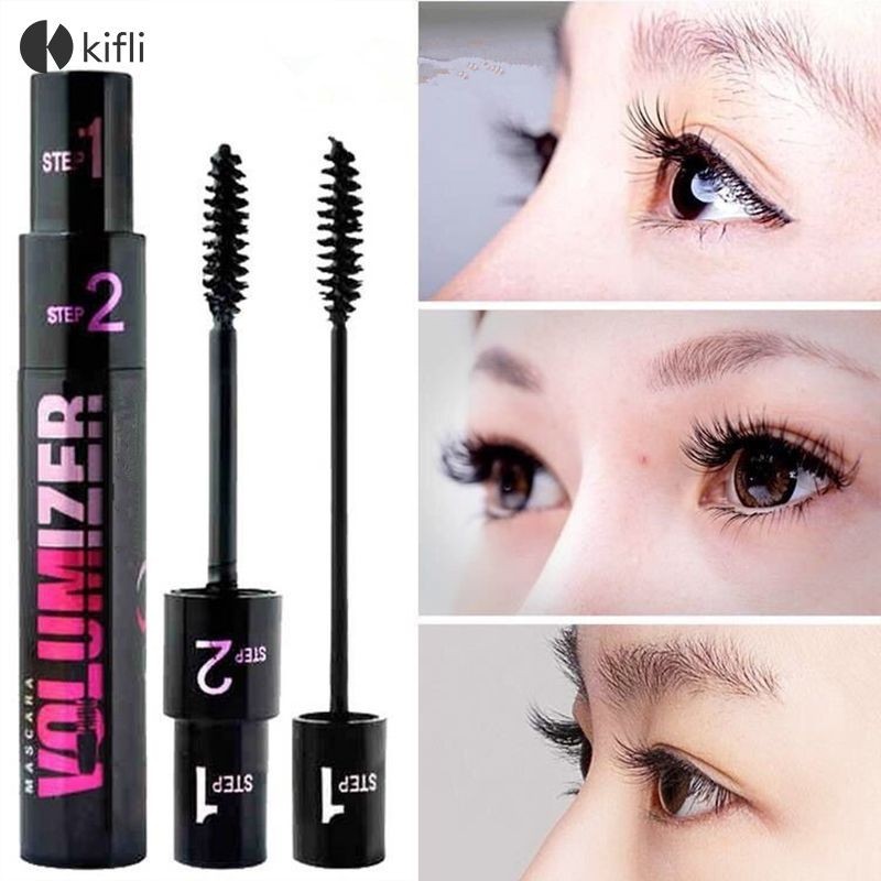 【kifli1 】LAMEILA 2in1 มาสคาร่า ยาวธรรมชาติ หนา กันน้ำ กันเหงื่อ สีติดทนนาน เครื่องสำอาง-KI