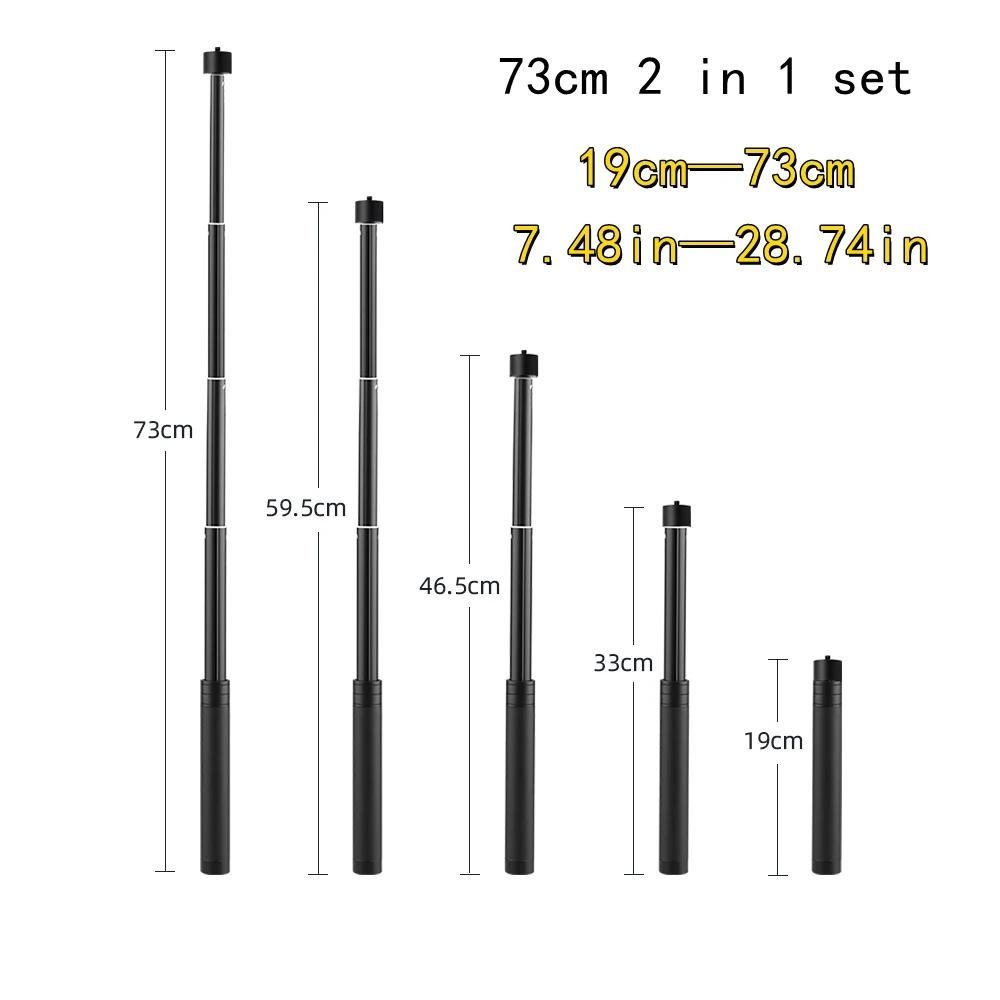 ขาตั้งกล้องโลหะแบบพกพา Selfie Stick สําหรับ DJI OSMO Mobile 6/5/4 Feiyu Zhiyun มือถือ Gimbal Stabilizer Extension Rod อุปกรณ์เสริม