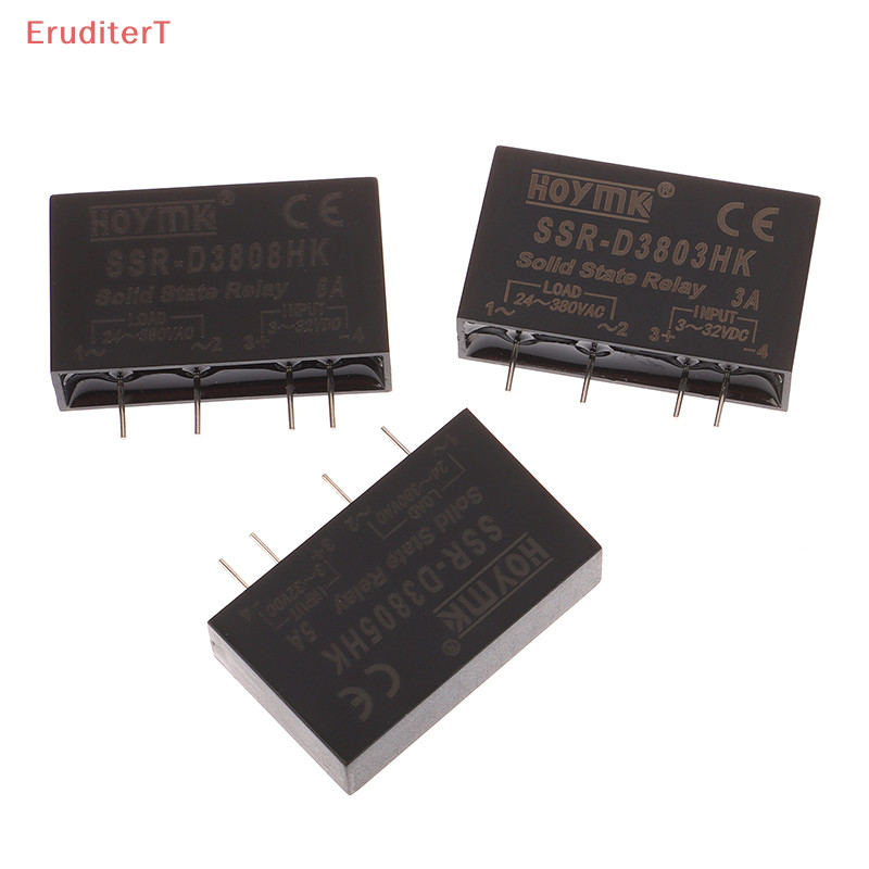 [EruditerT ] Solid State Relay PCB SSR-D3803HK D3805HK D3808HK Dedicated With Pins 3A 5A 8A DC-AC Solid State Relay PCB พร ้ อม Pins [ ใหม ่ ]