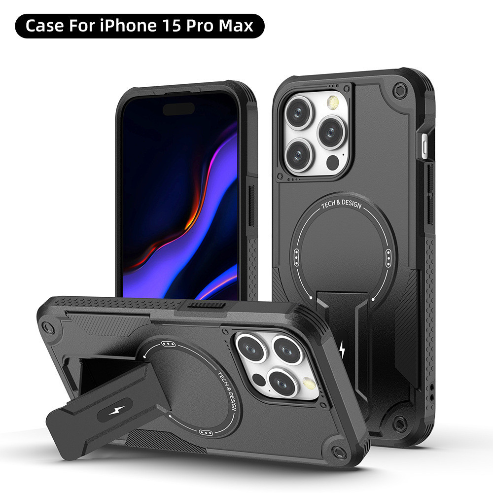 เคสโทรศัพท์สําหรับ Iphone 15 Pro Max 14 Plus 13 12 11 ฝาครอบเคสพร้อมขายึดที่มองไม่เห็นเคสป้องกันการตก