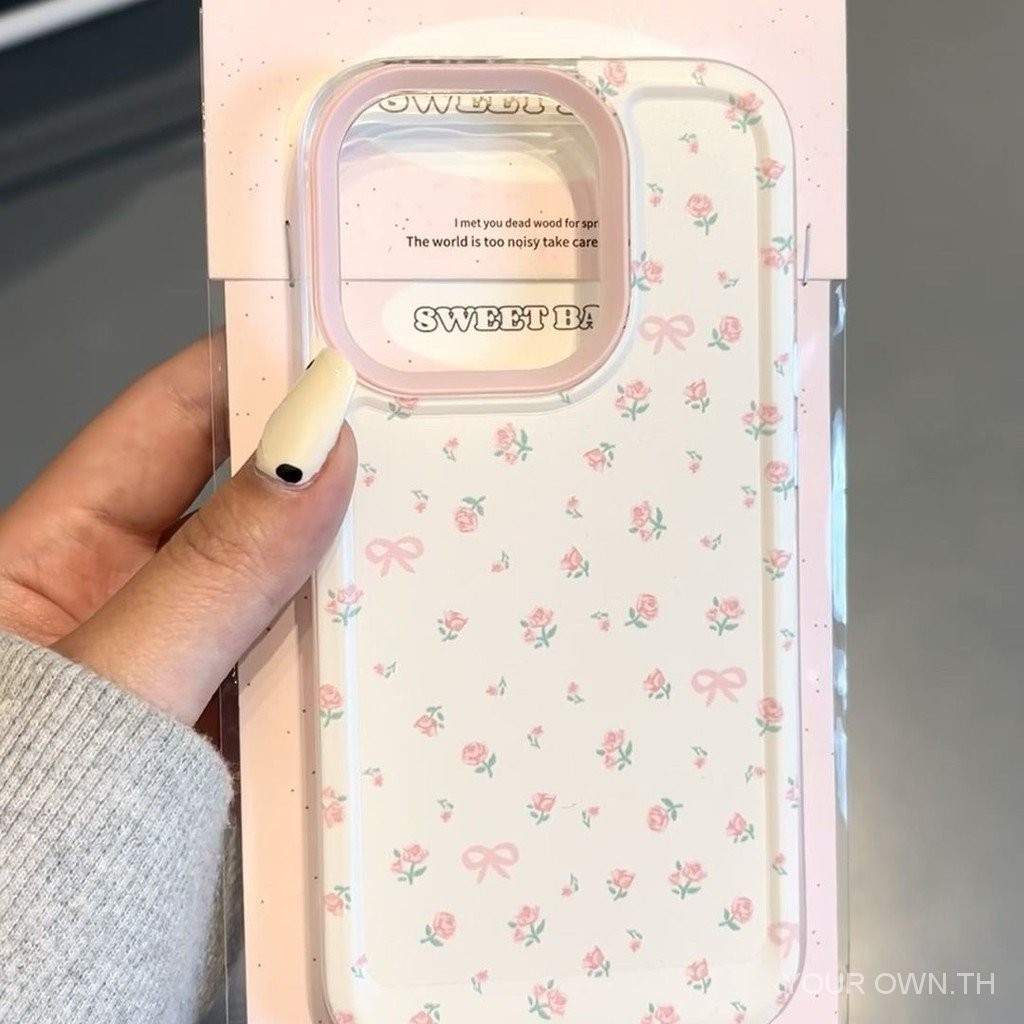 ฤดูใบไม้ผลิดอกไม้ iPhone 11/12pro15plus เหมาะสําหรับโทรศัพท์มือถือป้องกันกรณี 11pro13 12ProMax 14 15 XR X XS Max 7 8 Plus SE 2020 สร้างสรรค์น่ารักกันกระแทก 6M9A