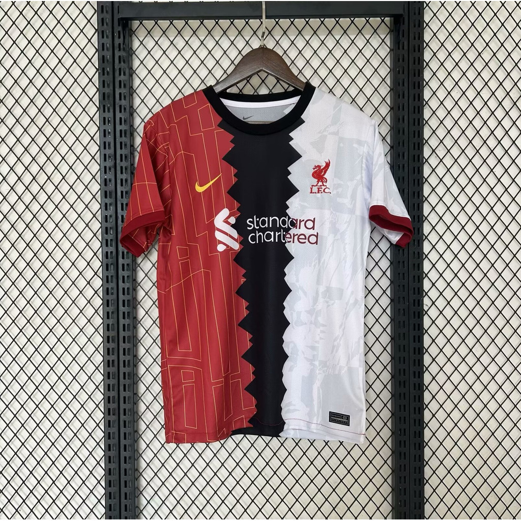 24-25 LFC Special Edition Tri Color Patterned Round Neck Short Sleeve Patterned Quick Drying Sweatshirt