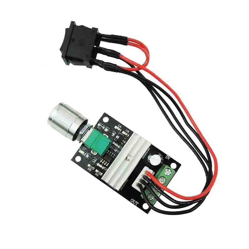 Pwm DC มอเตอร์ควบคุมความเร็ว 6V 12V 24V 3A สวิทช์ควบคุมความเร็วหมุนไปข้างหน้าและย้อนกลับพร้อมสวิตช์ 1203BB