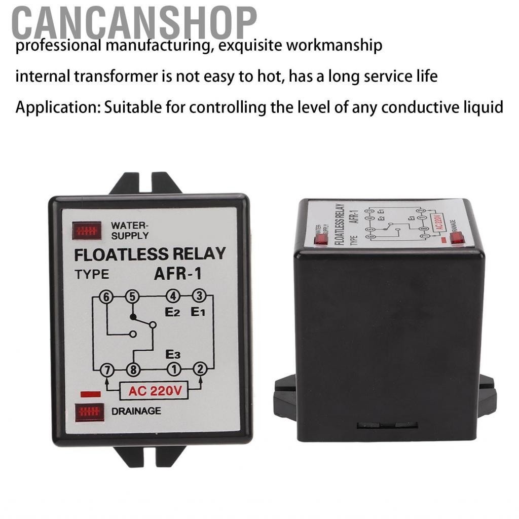 Cancanshop Liquid Level Relay  Floatless Level Switch High Sensitivity 220V AC for Safety