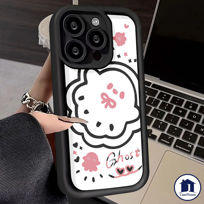 เคสซอฟต์ผีน่ารักที่เข้ากันได้สำหรับ VIVO Y27 Y20 Y36 Y17s Y16 Y21 Y02 Y15s Y12i Y21s Y17 Y100I Y22 Y15 Y12 Y12s Y33s Y91
