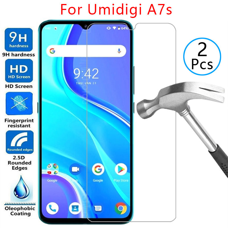 กระจกนิรภัยป้องกันหน้าจอสําหรับ umidigi a7s บน umidigia7s a 7s a7 s ป้องกันโทรศัพท์ coque กระเป๋า 36