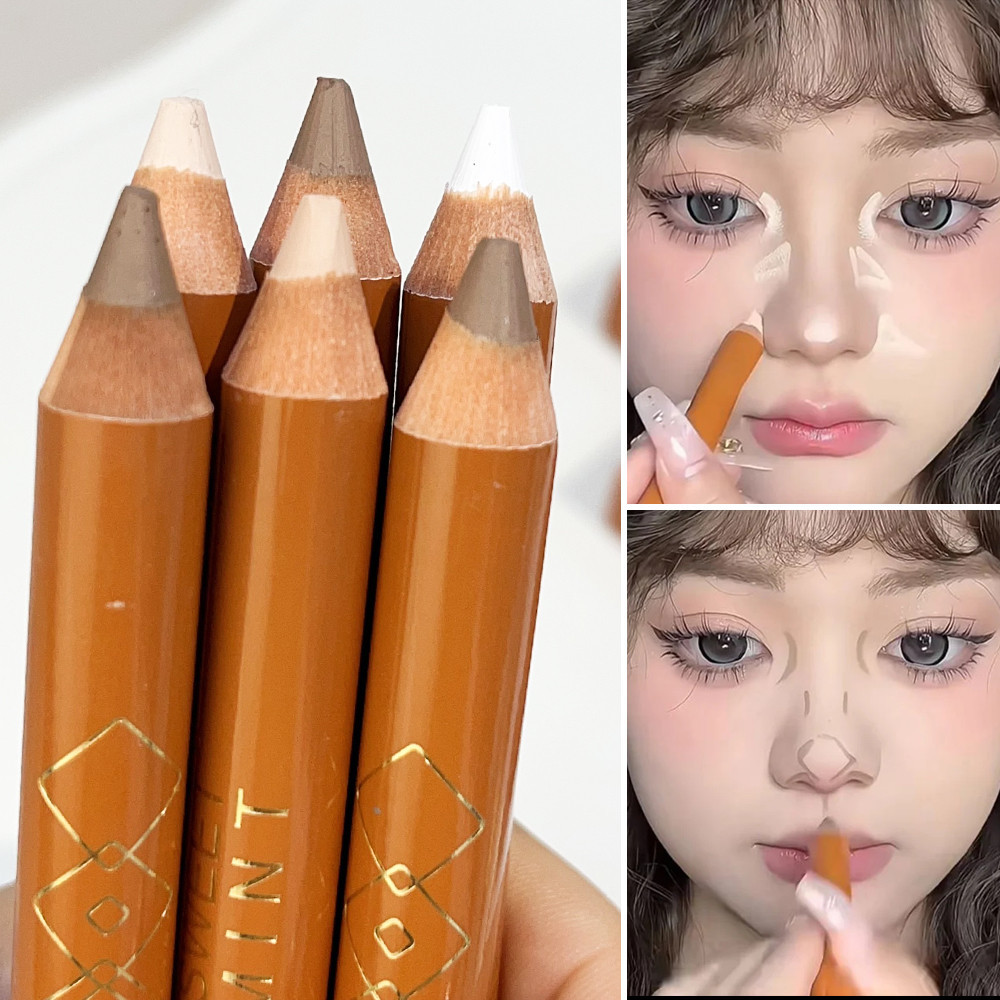 Face Bronzers - Double Head Face Contour Beauty Pen - Long-Wear, Matte, Lightweight Finish - For Facial Shaping, Contouring, Highlight, Brighten, Shades - Face Make up Cosmetic