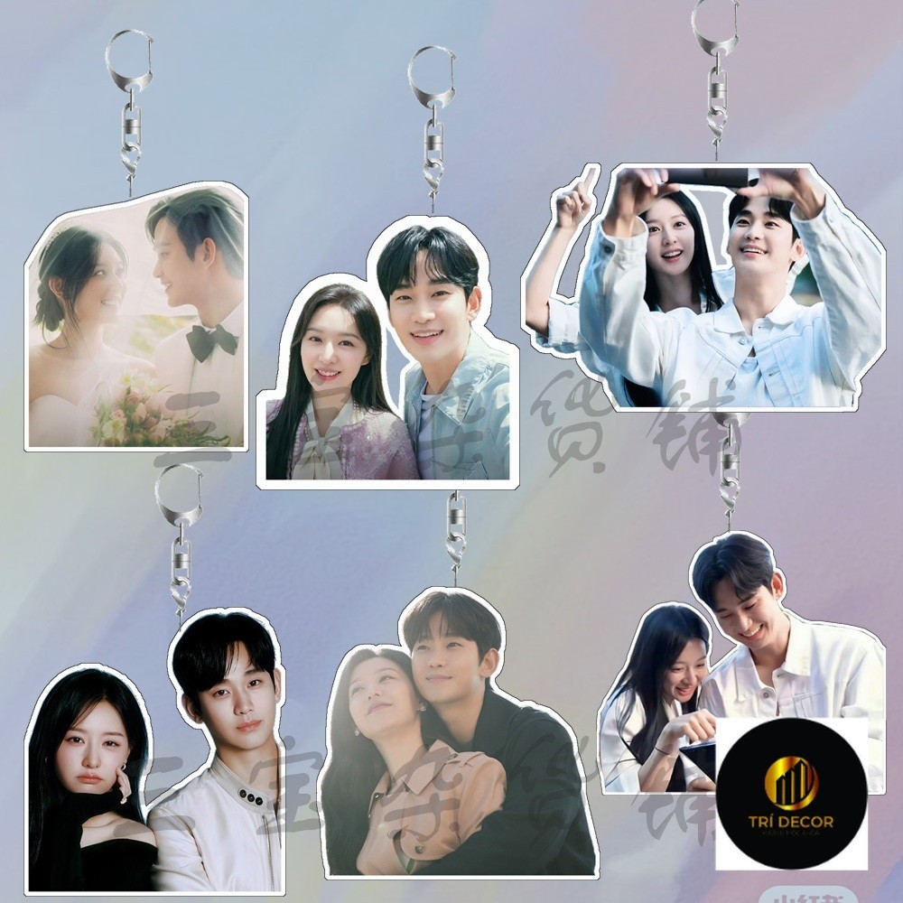 Kim Ji Won Kim Soo Hyun Queen of Tears พวงกุญแจอะคริลิค กระเป๋าเป้สะพายหลัง จี้ของขวัญ
