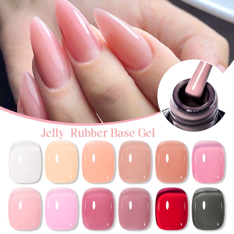 MTSSII Nude โปร ่ งใสยางฐานเจลเยลลี ่ เจลเล ็ บ UV LED เล ็ บเจลเคลือบเงา Soak Off เล ็ บ 7ml