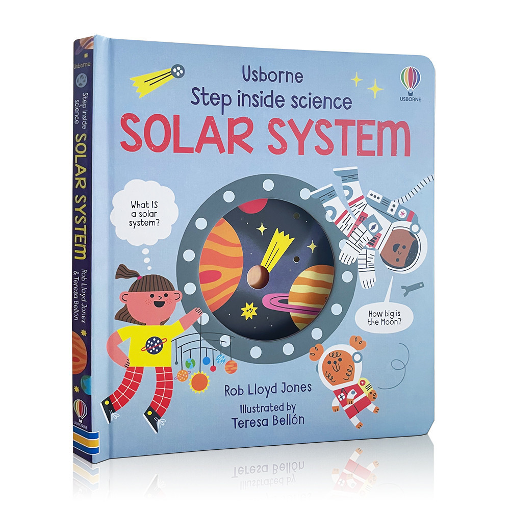 Usborne Step Inside Science Solar System 3D Flap หนังสือภาพสําหรับเด ็ กเด ็ กกิจกรรมแบบโต ้ ตอบหนังสือภาษาอังกฤษเพื ่ อการศึกษา