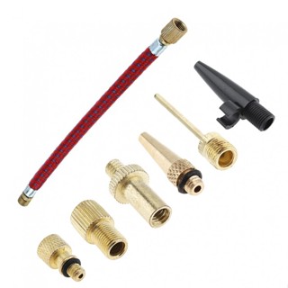 7ชิ้นทองเหลืองปั๊มลมสิ่งที่แนบมาพองวาล์วอะแดปเตอร์อุปกรณ์เสร…