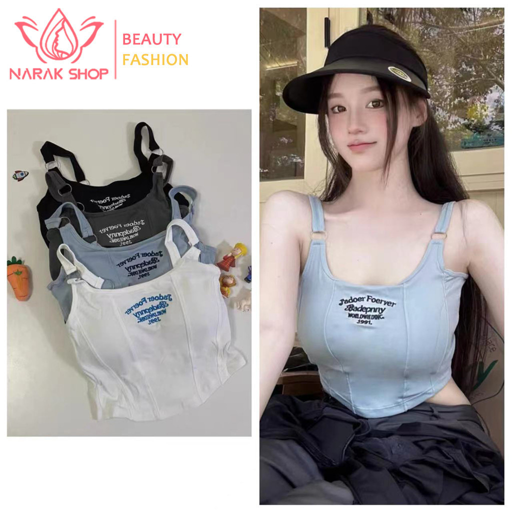 เสื้อกล้ามมีบรา ทรงเก๋ สไตล์ทันสมัย มีซับประดุจ ใส่ได้ทั้งในและนอก