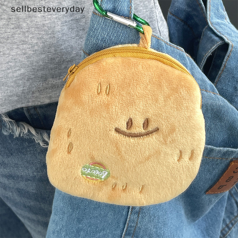 Seth น่ารักการ์ตูน Smile Potatoe กระเป๋าใส่เหรียญตุ๊กตาพวงกุญแจจี้แบบพกพากระเป๋าสตางค์หูฟังเหรียญ Lip Hairpin ซิปกระเป๋าเก็บ Vary