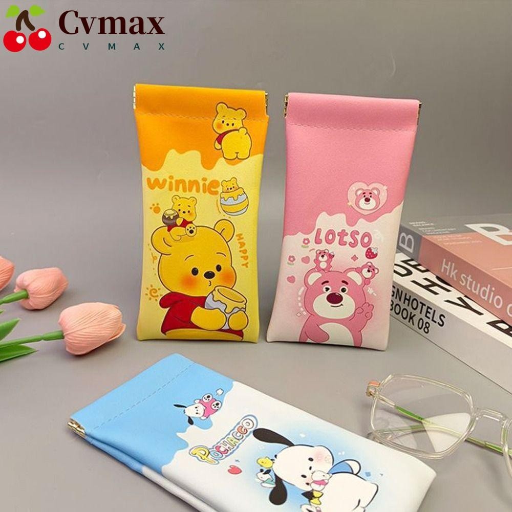 กระเป๋าแว่นตา CVMAX, กล่องใส่แว่นกันแดด Sanrio Kuromi, กระเป๋าเก็บปิดอัตโนมัติหนัง PU Cinnamoroll สร้างสรรค์สําหรับผู้ชาย